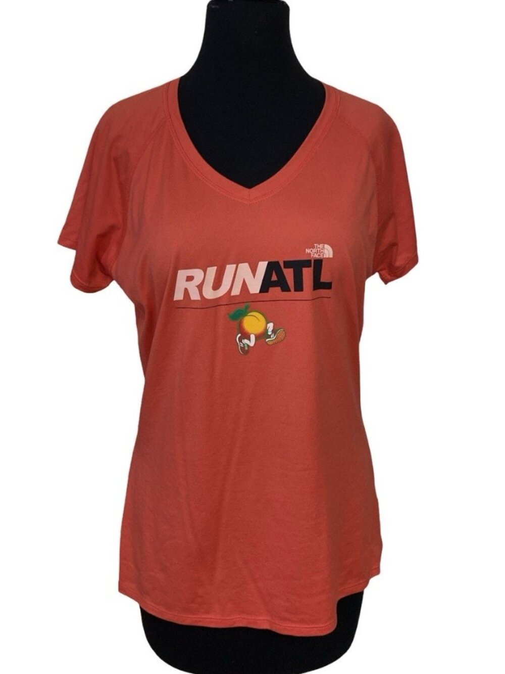 The North Face FlashDry Run ATL V Neck Running Shirt Red Large